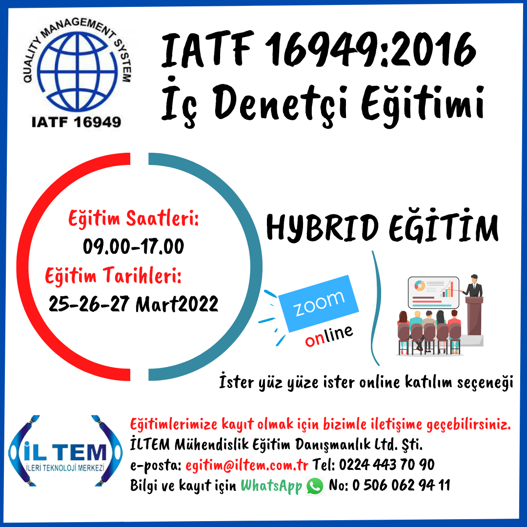 IATF 16949:2016  DENET ETM 25 MART 2022 BALIYOR STANBUL