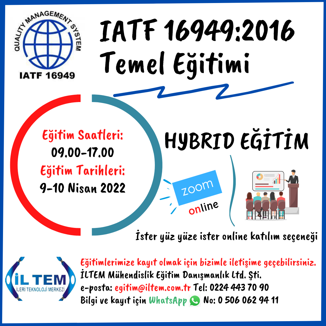 IATF 16949:2016 TEMEL ETM 9 NSAN 2022 BURSA