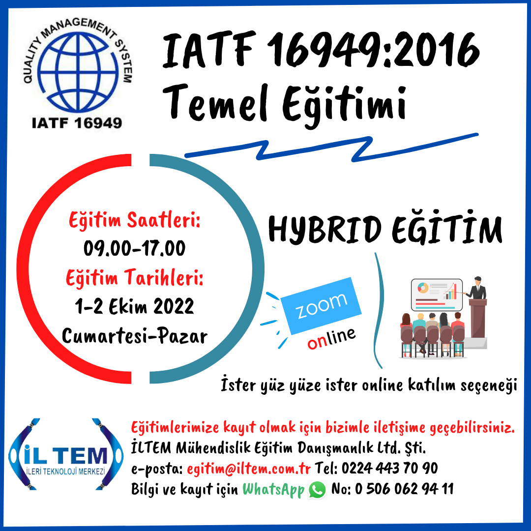 IATF 16949:2016 TEMEL ETM 1 EKM 2022 BALIKESR