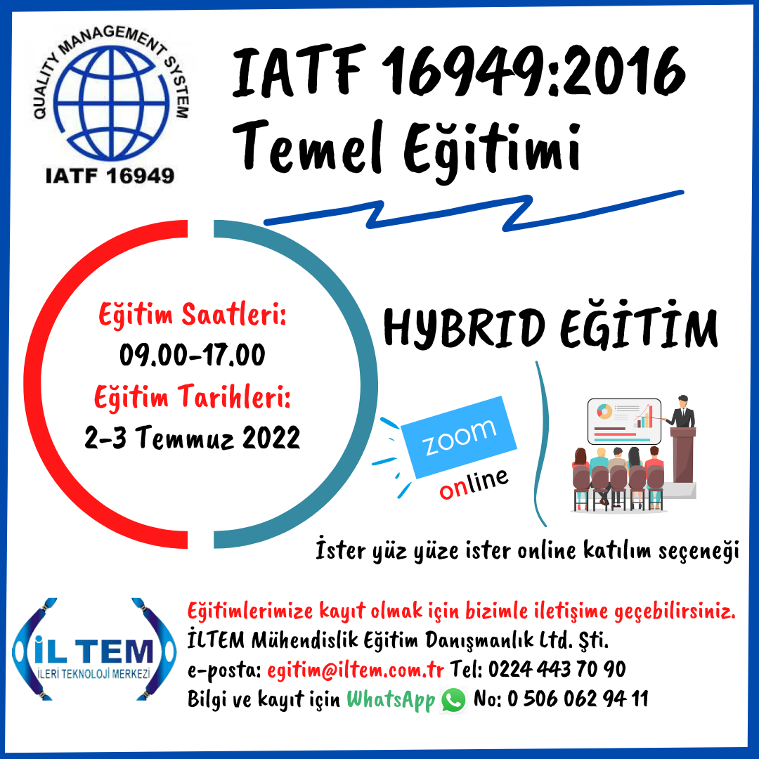 IATF 16949:2016 TEMEL ETM 2 TEMMUZ 2022 STANBUL