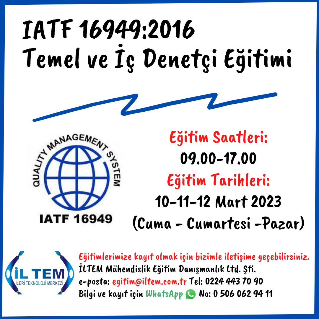 IATF 16949:2016  DENET ETM 10 MART 2023 BURSA