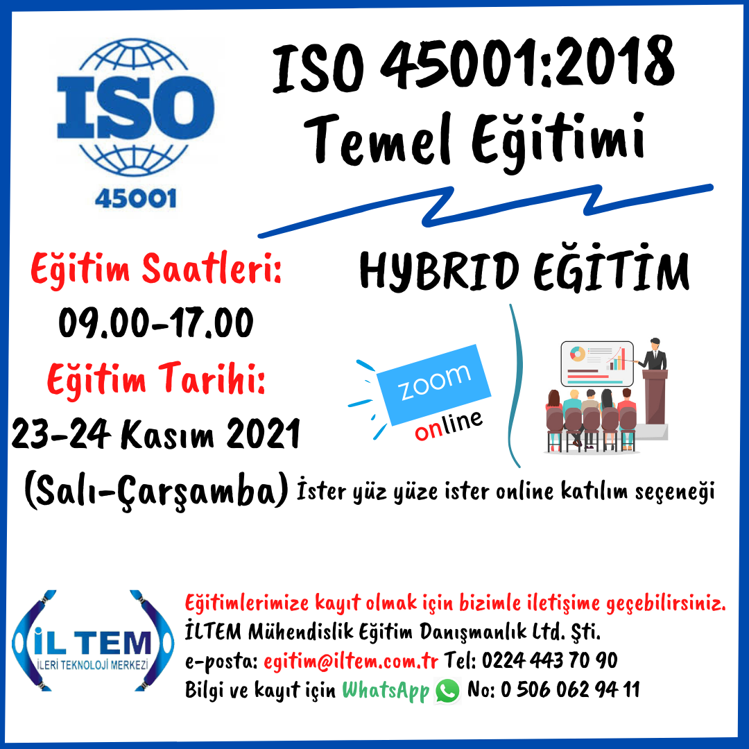 ISO 45001:2018  SALII VE GVENL TEMEL ETM BURSA 23 KASIM  2021 DE BALIYOR BURSA