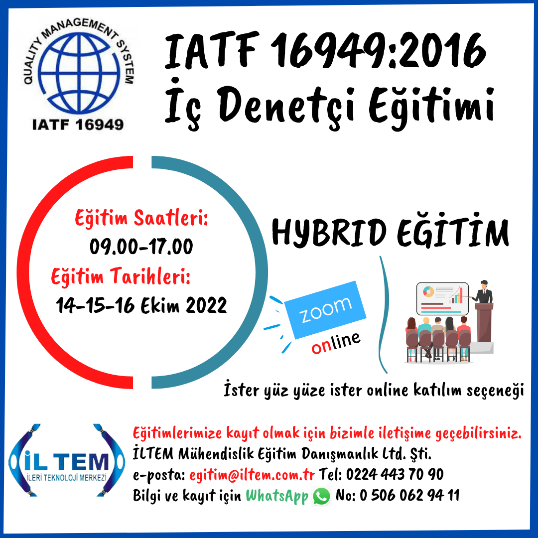 IATF 16949:2016  DENET ETM 14 EKM 2022 STANBUL