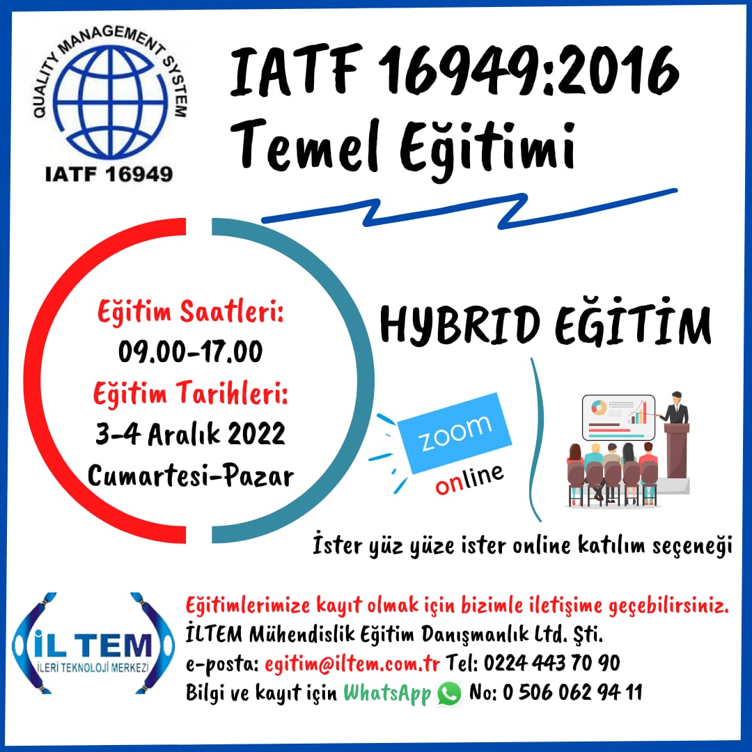 IATF 16949:2016 TEMEL ETM 3 ARALIK 2022 BURSA