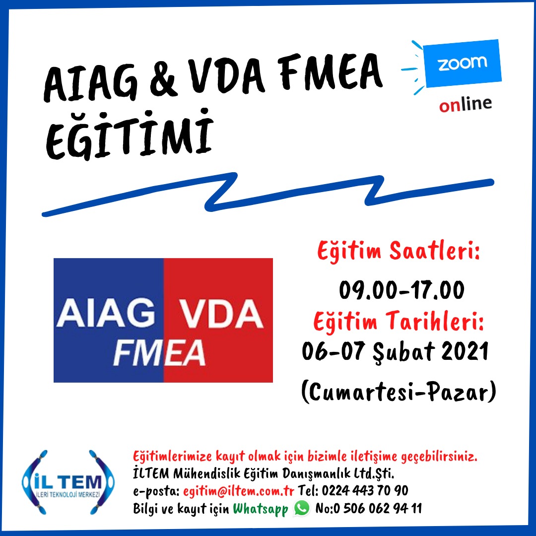 AIAG & VDA FMEA ONLINE (YEN REVZYON) ETM 6-7 UBAT 2021 DE BALIYOR BURSA