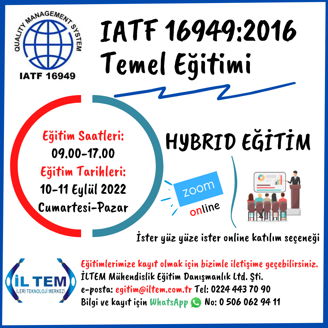 IATF 16949:2016 TEMEL ETM 10 EYLL 2022 BURSA