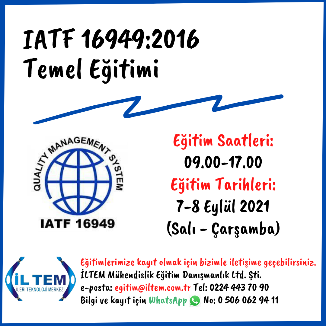 IATF 16949:2016 TEMEL ETM 7 EYLL 2021 DE BALIYOR STANBUL