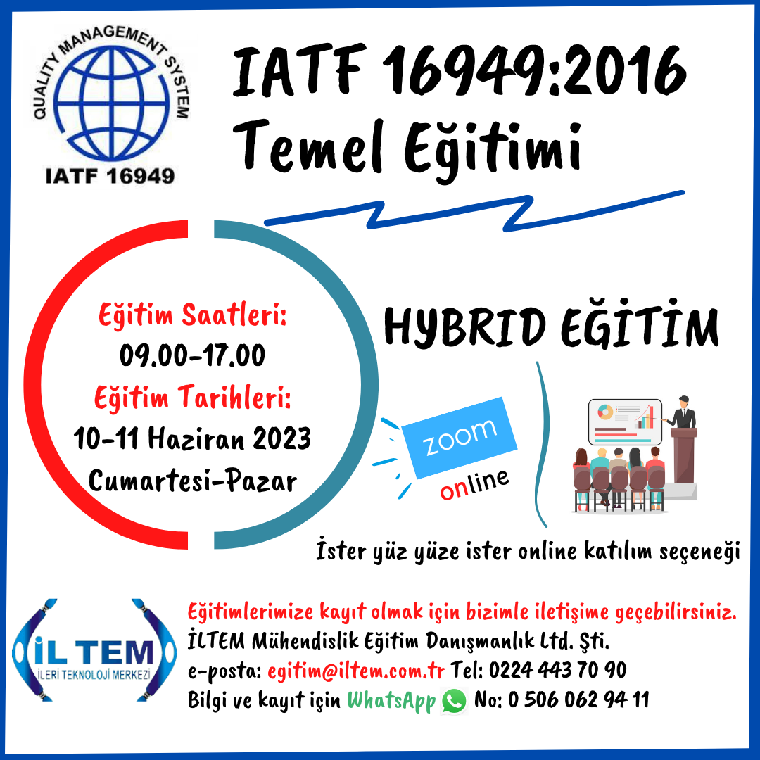 IATF 16949:2016 TEMEL ETM 10 HAZRAN 2023 BURSA