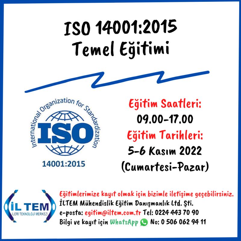 ISO 14001:2015 TEMEL ETM 5 KASIM 2022 BURSA