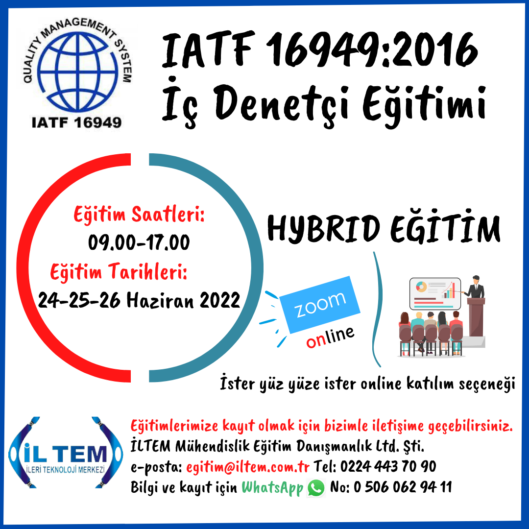 IATF 16949:2016  DENET ETM 24 HAZRAN 2022 STANBUL