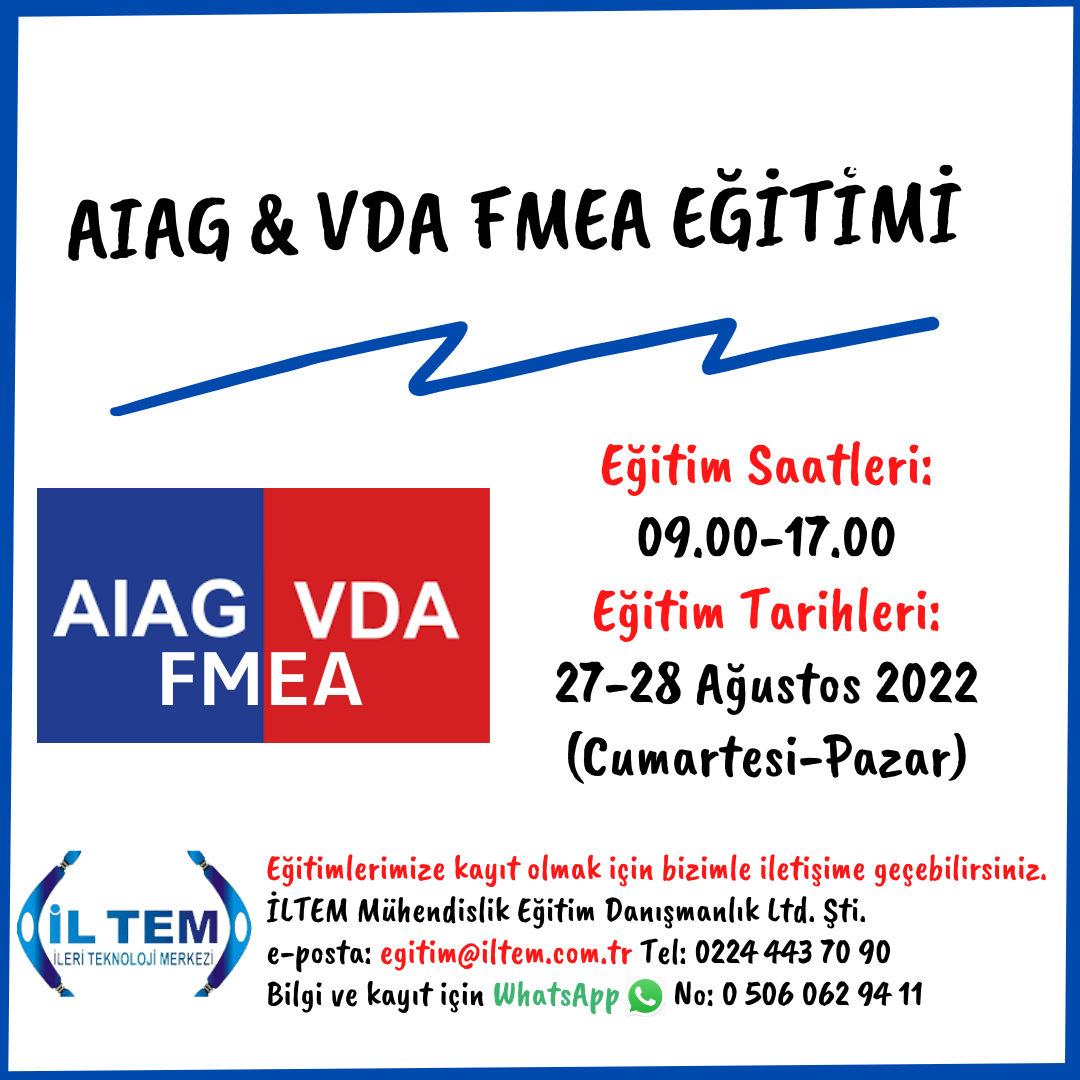 AIAG&VDA FMEA EĞİTİMİ 27 AĞUSTOS 2022 BURSA